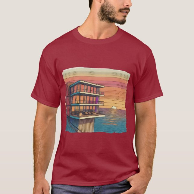 Camiseta Moderno Oásis: Luxo Sunset (Frente)