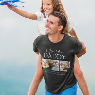 Camiseta Moderno Personalizado Eu Amo Você Papai   3 Fotos
