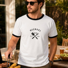 Camiseta Moderno Rústico MELHOR PAI DE TODOS Churrasco Dia 
