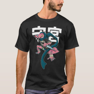 Camiseta Moderno Samurai Leopard Gecko Lizard Reptile