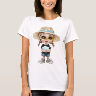Camiseta Moderno Simples : Na moda Girl