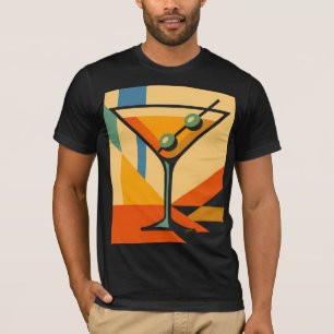 Camiseta Moderno Sol Nascente Bauhaus Martini de Meados do 