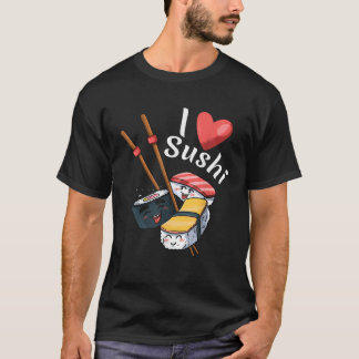 Camiseta Moderno Sushi Japonês Único Sashimi Molho de Soja 