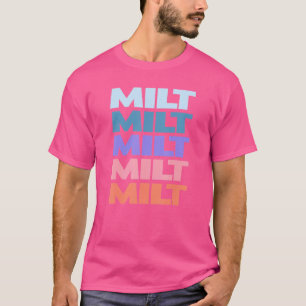 Camiseta Moderno Texto Repetido Milt