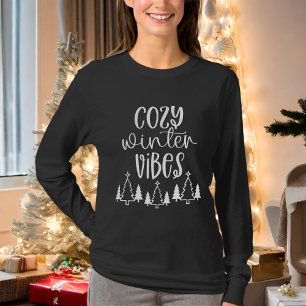 Camiseta Moderno Tipografia Cozy Winter Vibes