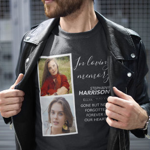 Camiseta Moderno Tira de 2 Fotos Memorial