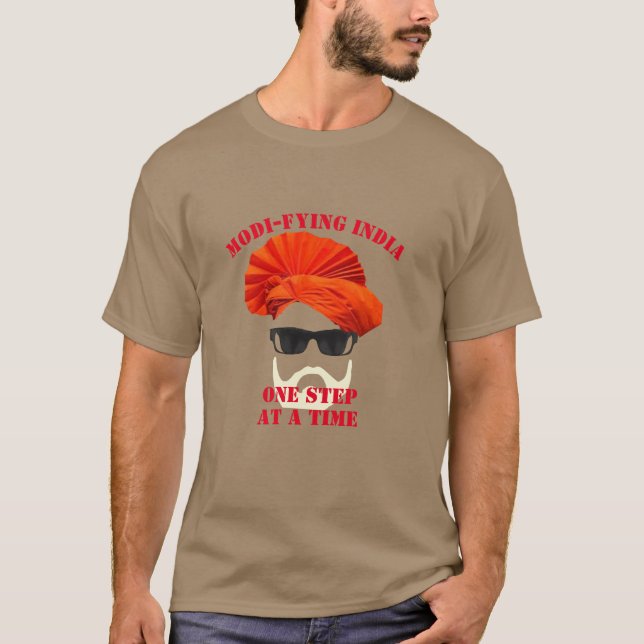Camiseta Modi-fy Índia Narendra Modi Orgulhoso (Frente)