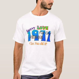 Camiseta Modismo Groovy dos Anos 70 em Roupas Masculinas