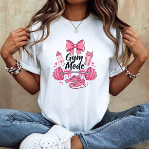 Camiseta Modo academia esporte engraçado feminino