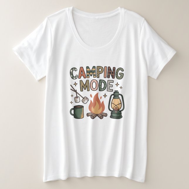 Camiseta Modo Acampamento  (Frente do Design)