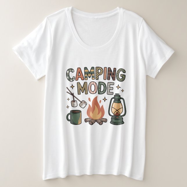 Camiseta Modo Acampamento  (Frente do Design)