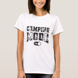 Camiseta Modo Acampamento Ligado Aventureiro Amante Da Natu