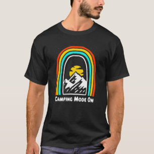 Camiseta Modo Acampamento Ligado Vida Selvagem Natureza Ár