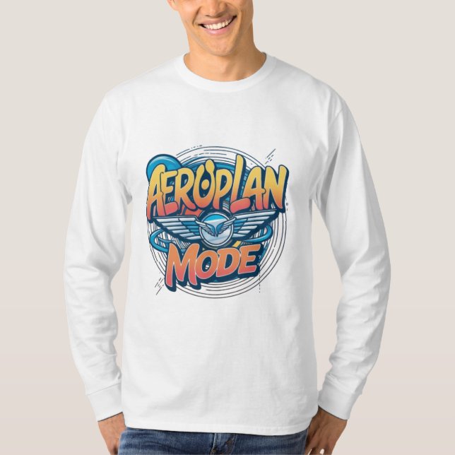 Camiseta Modo aeroplano: Experiências elevadas (Frente)