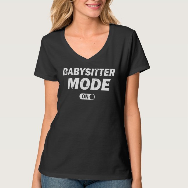 Camiseta Modo Babysitter de adolescente ativado (Frente)