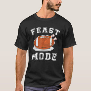 Camiseta Modo banquete Engraçado Ação de Graças à Turquia F