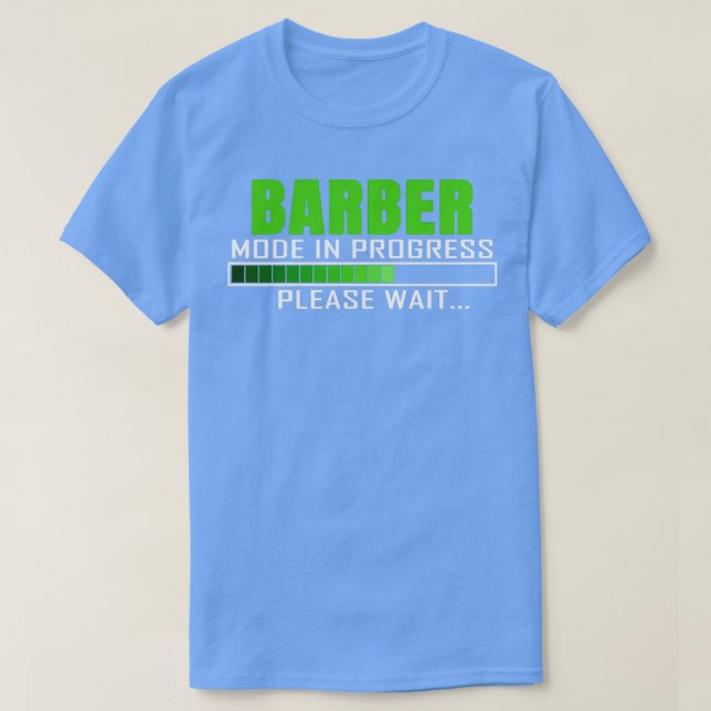 Camiseta Modo Barber Em Curso Cotação Funny Design (Frente do Design)