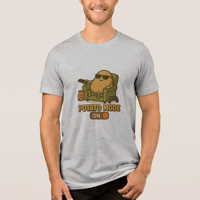 Camiseta Modo Batata – Vida Preguiçosa Ativada (Frente)