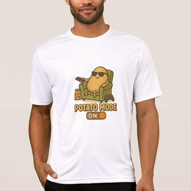 Camiseta Modo Batata - Vida Preguiçosa Ativada (Frente)