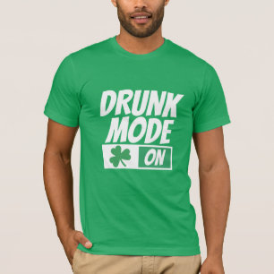 Camiseta Modo bebado No Humor De Dia de São Patrício Irland