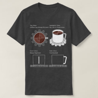 Camiseta Modo CAD: Café, Ursos e Caos
