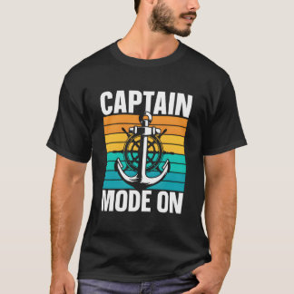 Camiseta Modo Capitão Ativado Proprietário de Barco Navio