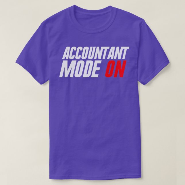 Camiseta Modo Contabilista sobre Impostos Contabilísticos F (Frente do Design)