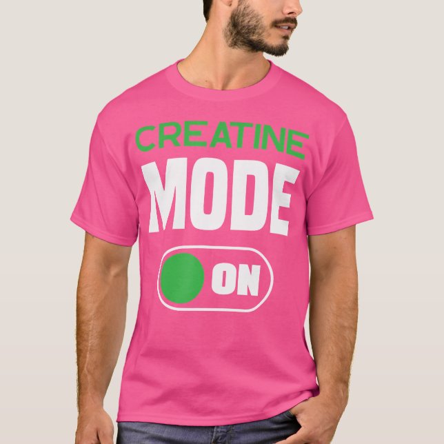 Camiseta Modo Creatina Monohidratada Ligado Suplemento Dive (Frente)