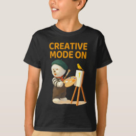 Camiseta Modo Criativo Ativado: Pintor Bichon Artista de Ar