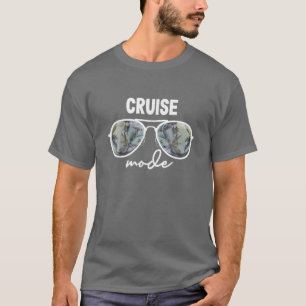 Camiseta Modo Cruzeiro Vacinação Engraçada Navio Óculos