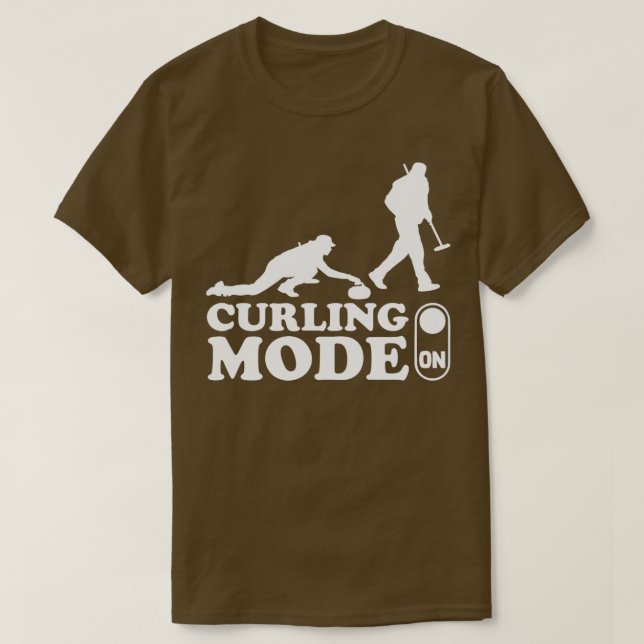 Camiseta Modo Curling No Curler Curling Stone Curling Game (Frente do Design)