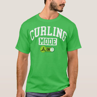 Camiseta Modo Curling no treinador Enrolador Engraçado