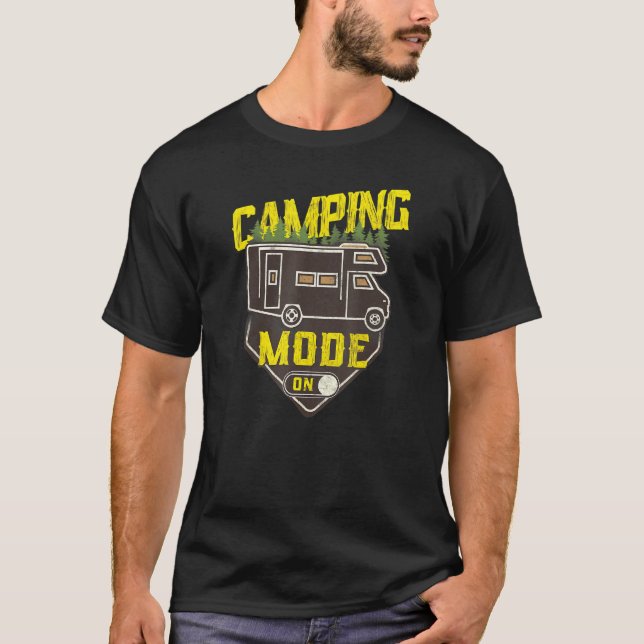 Camiseta Modo De Acampamento Em Autohome Campervan (Frente)