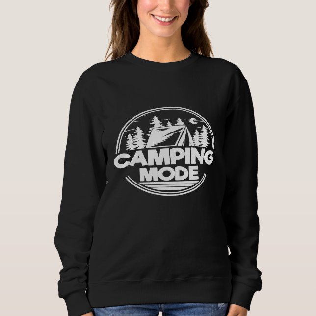 Camiseta Modo de acampamento Feliz Camper Vibes 1 (Frente)