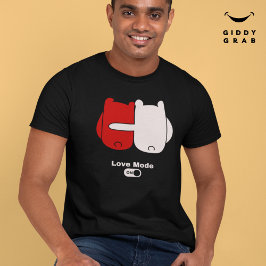 Camiseta Modo De Amor No Dia de os namorados Do Urso De Cor