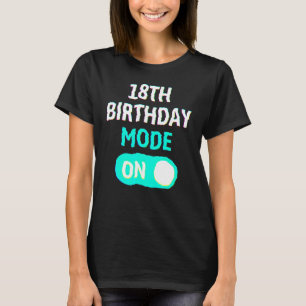 Camiseta Modo de Aniversário de 18 anos Ativado - Festa Cel
