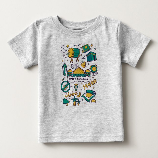 Camiseta modo de aperto de ramadan ligado (Frente)