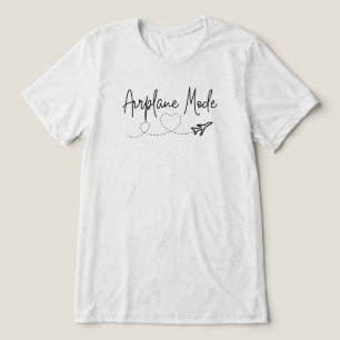 Camiseta Modo de avião com coração a preto