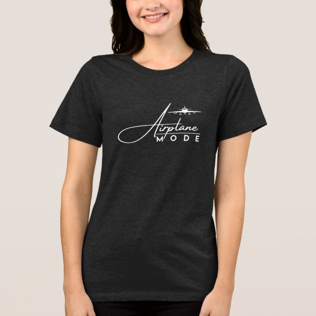 Camiseta Modo de avião,Script e Avião Legal,Cotação Viagem (Frente)