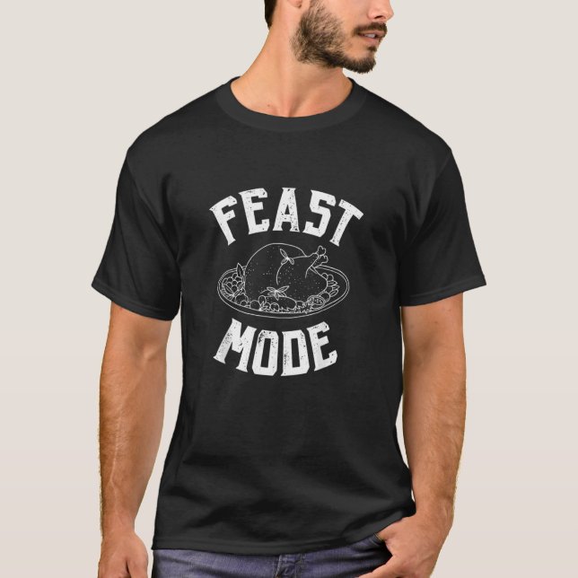 Camiseta Modo de Banquete de Ação de Graças (Frente)