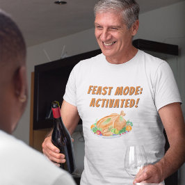 Camiseta Modo de Banquete de Ação de Graças de Aquarela