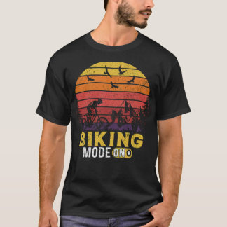 Camiseta Modo de bicicleta na bicicleta de montanha Vintage