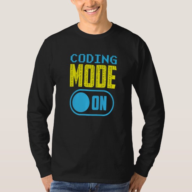Camiseta Modo De Codificação Em Sayers Programmer Code Code (Frente)