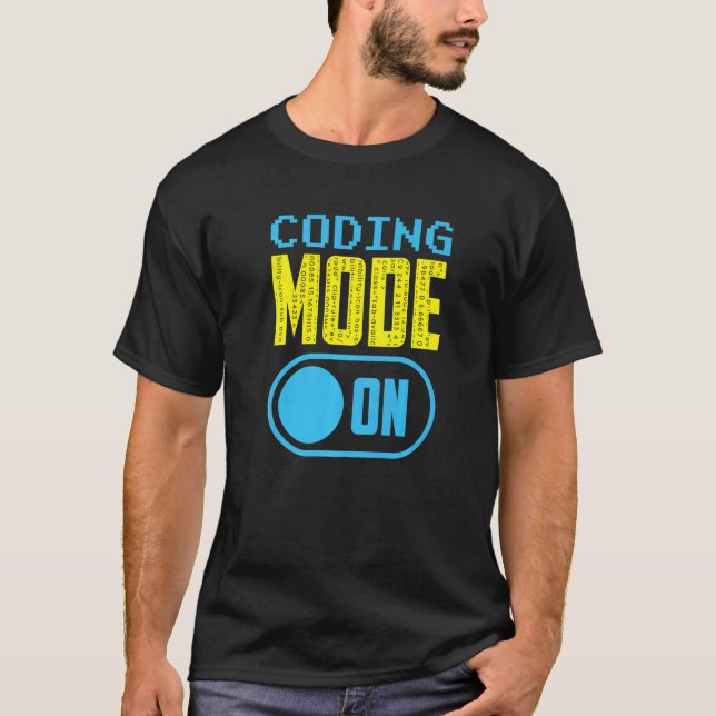 Camiseta Modo De Codificação Em Sayers Programmer Code Code (Frente)