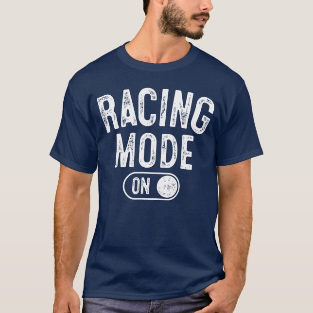 Camiseta Modo de Corrida Ativado Presente Divertido para Pi (Frente)