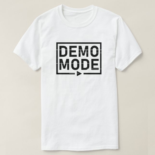 Camiseta Modo de demonstração Áudio V1 (Frente do Design)