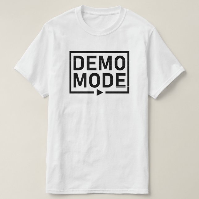 Camiseta Modo de demonstração Áudio V1 (Frente do Design)