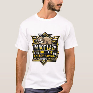 Camiseta Modo de Economia de Energia de Preguiça E