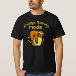 Camiseta Modo de Economia de Energia Design Cartoon de Preg