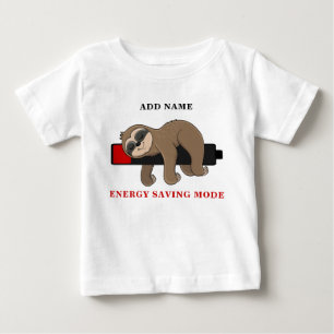 Camiseta Modo de Economia de Energia Modelo de Preguiça E